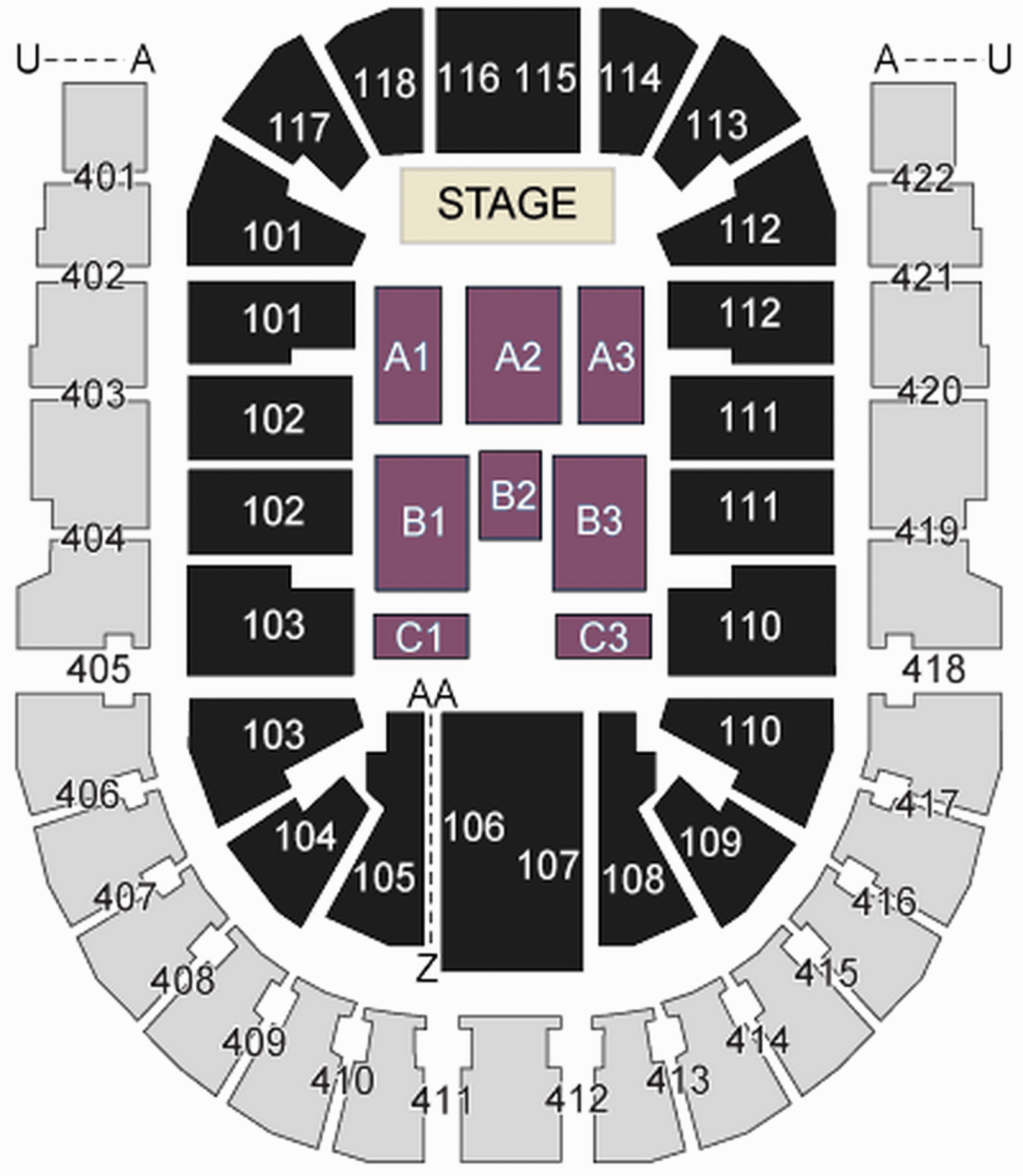 The O2 Arena London seating plan All blocks