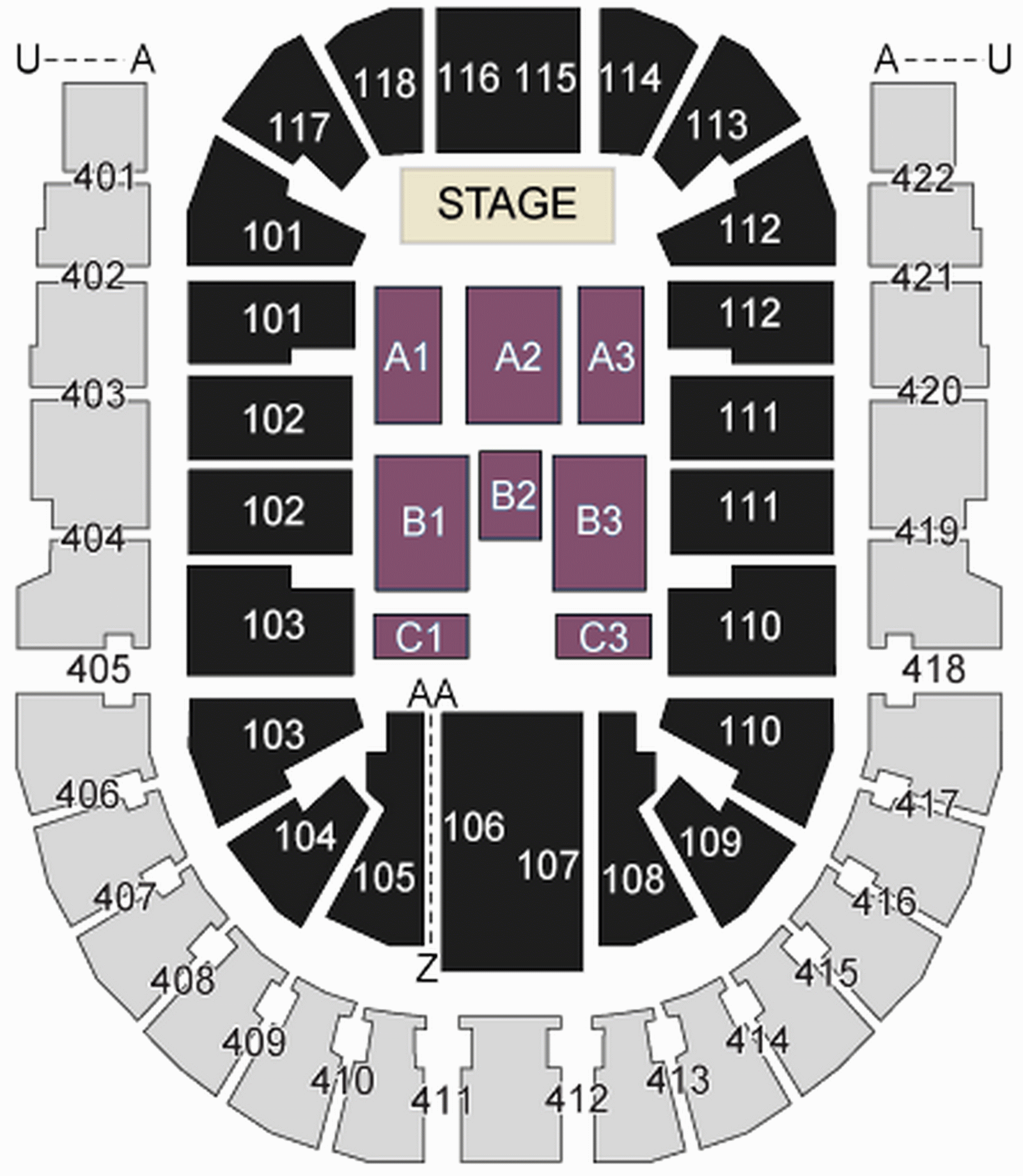 O2 Arena London seating plan Detailed seat numbers