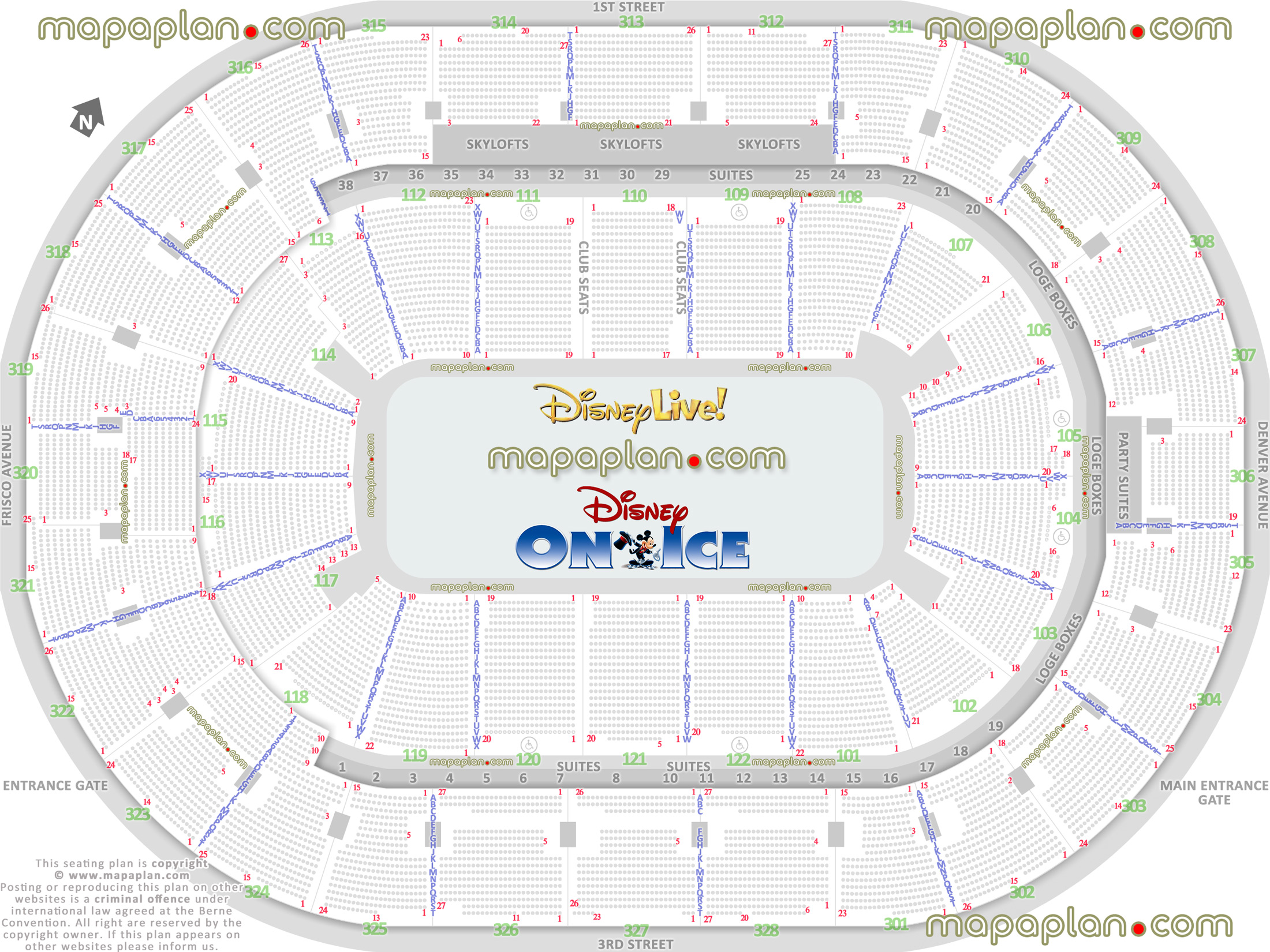 disney live disney ice arena chart best seat finder 3d tool precise detailed aisle seat row numbering location data plan event floor level lower upper balcony terrace premium loge boxes party suites skylofts layout main entrance gate exits map Tulsa BOK Center seating chart