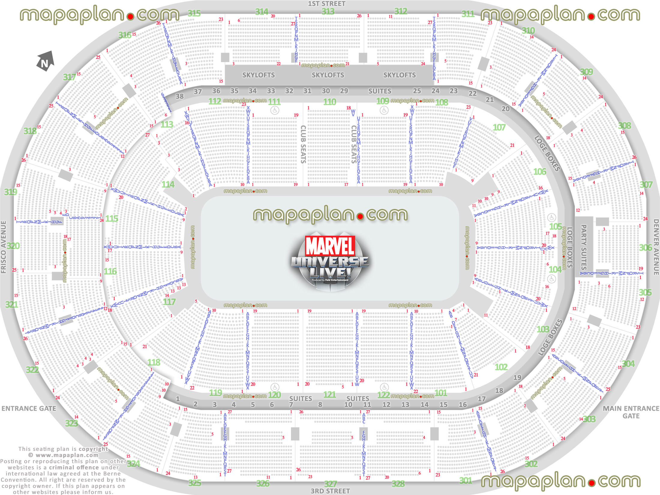 marvel universe live best seat selection arrangement virtual interactive review image diagram how many seats row detailed fully seated chart setup viewer standing room only sro area wheelchair disabled handicap accessible seats Tulsa BOK Center seating chart