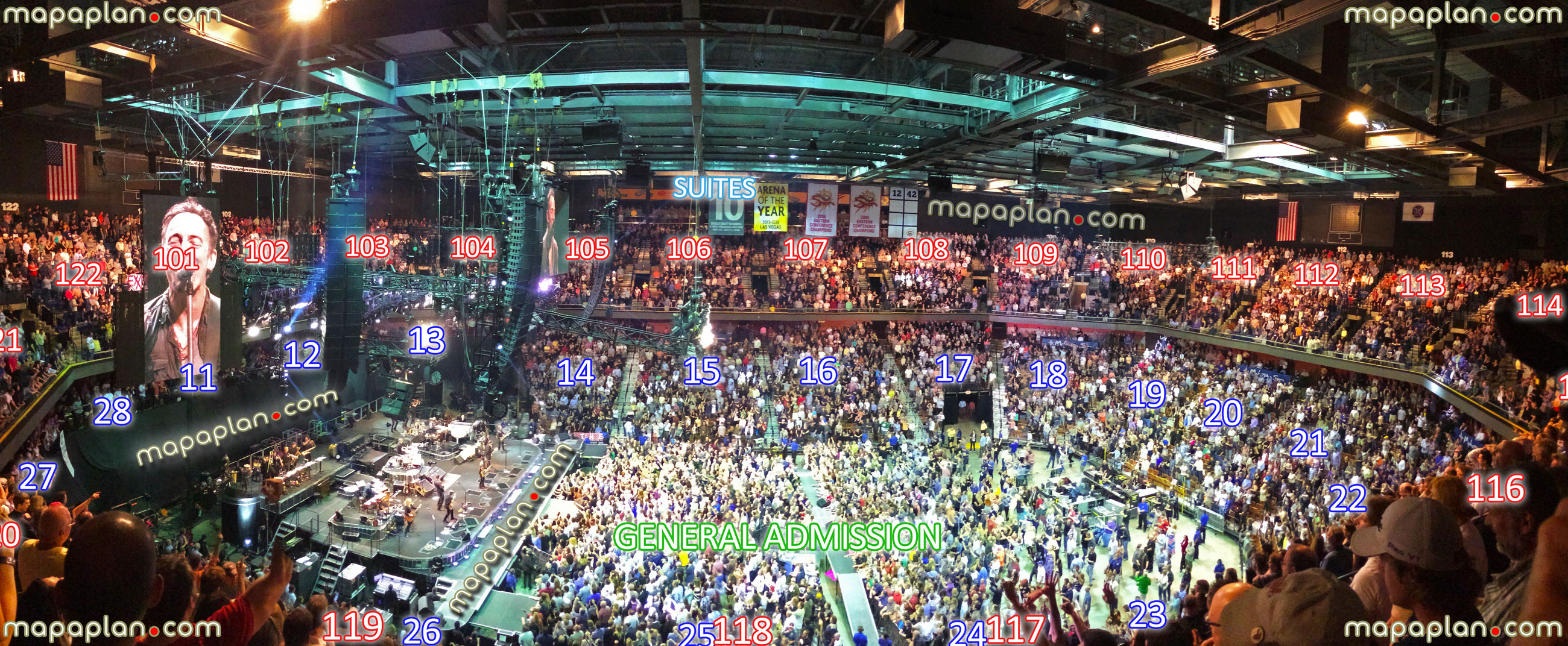 view section 12 row h seat 5 concert stage photo general admission ga pit floor standing room lower upper levels suites vip private loge 101 102 103 104 105 106 107 108 109 110 111 112 113 114 115 116 117 118 119 120 121 122 Uncasville Mohegan Sun Arena seating chart