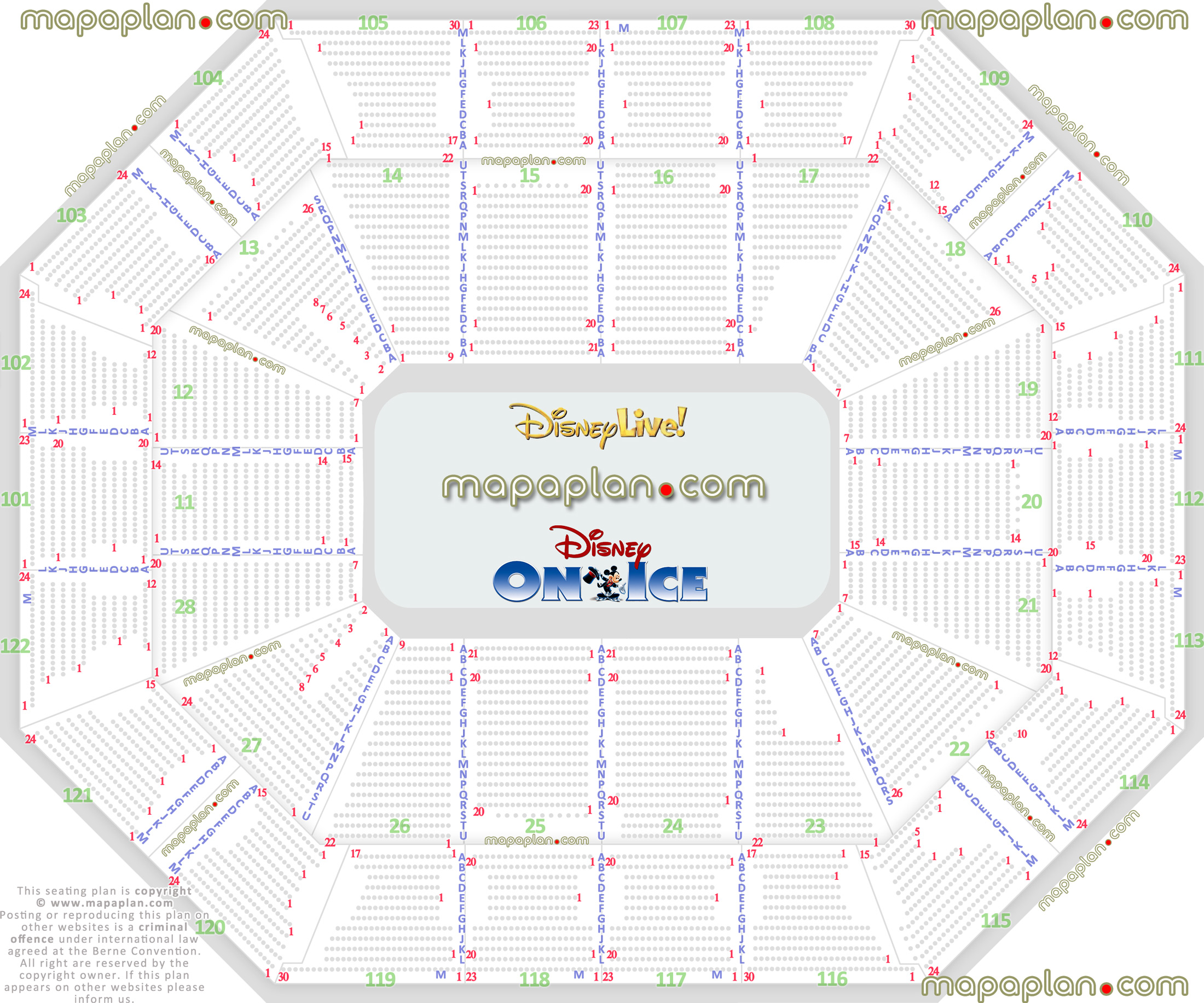 disney live disney ice best seat finder 3d tool precise detailed aisle row numbering location data plan event level lower upper balcony terrace premium box Uncasville Mohegan Sun Arena seating chart