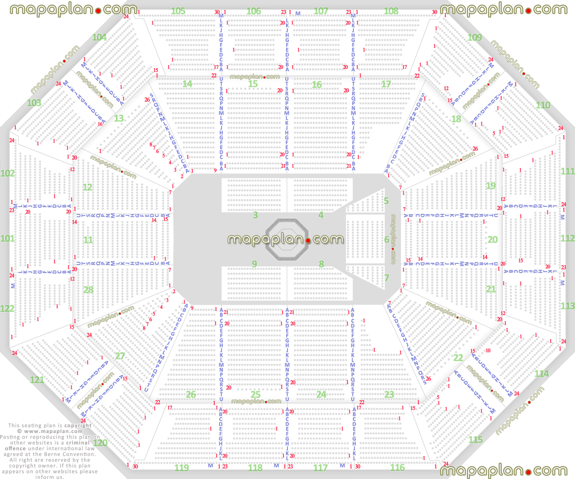 ufc mma fights boxing match events detailed fully seated chart setup viewer standing room only sro area wheelchair disabled handicap accessible seats Uncasville Mohegan Sun Arena seating chart