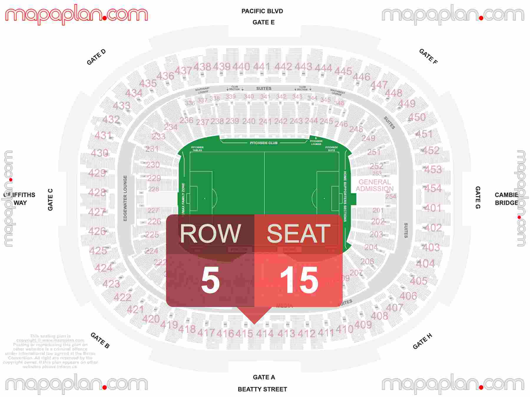 Vancouver BC Place seating map Whitecaps FC soccer & Lions football inside capacity view arrangement chart - Interactive virtual 3d best seats & rows detailed stadium image configuration layout