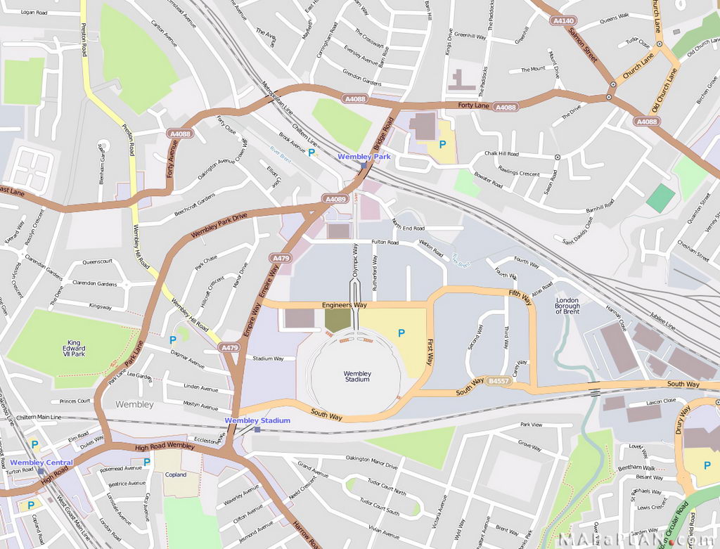 Wembley Stadium seating plan Google map