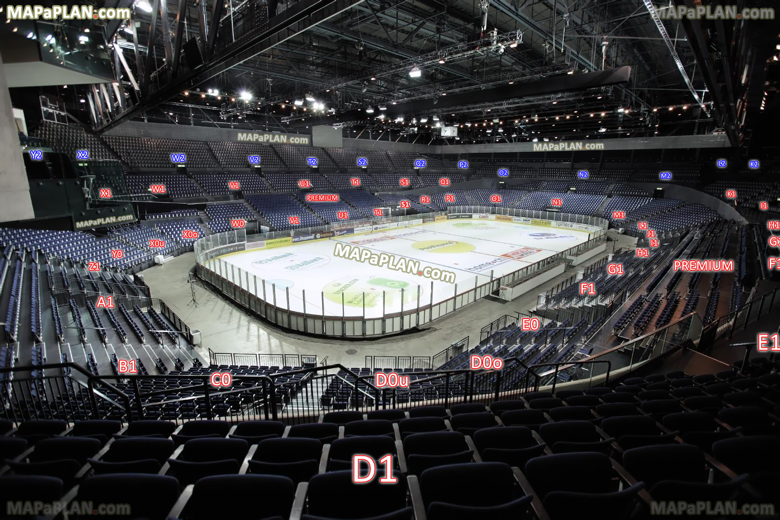 view from block d1 row 37 seat 11 zsc lions ice hockey sicht aus sektor d1 reihe 37 platz 11 virtuelle 3d eishockey sitzplatzübersicht tour Zurich Hallenstadion seating plan