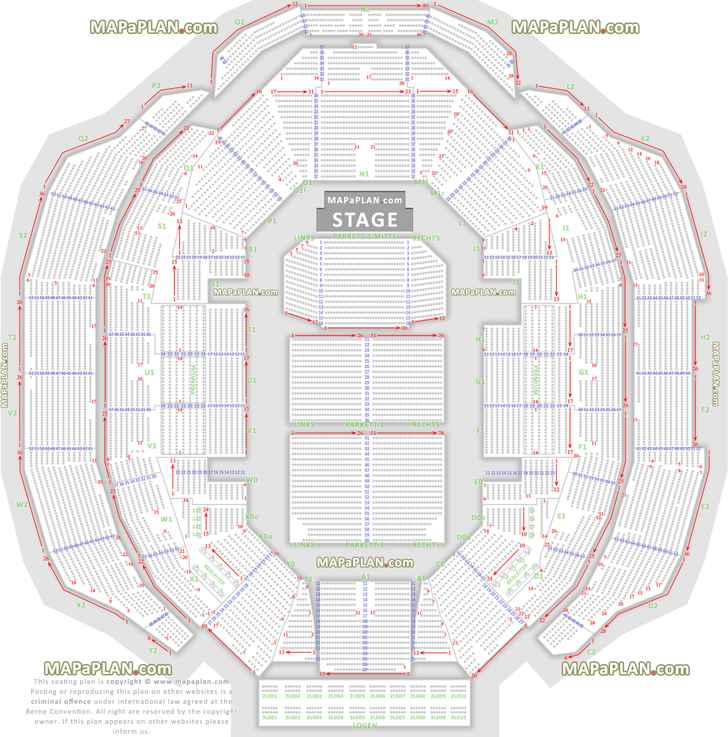 detailed seat numbers layout interaktiv konzert sitzplan saalplan mit besten plätze reihen sitzanordnung premium logen Zurich Hallenstadion seating plan