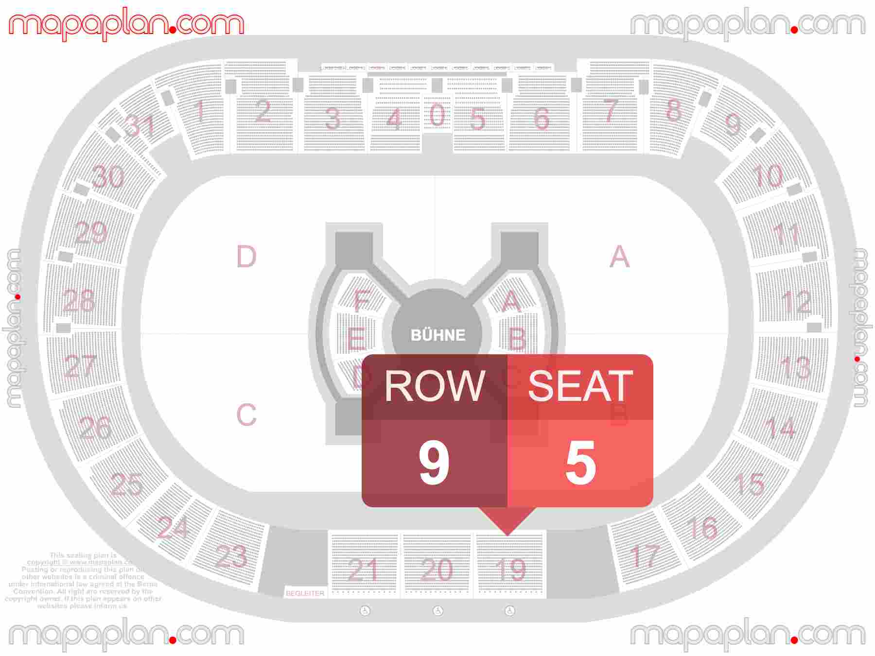 Zürich Stadion Letzigrund seating plan Concert & Football Beste Plätze für Konzert & Fußball Sitzplan mit Sitzplatz & Reihennummerierung detailed seat numbers and row numbering plan with interactive map map layout