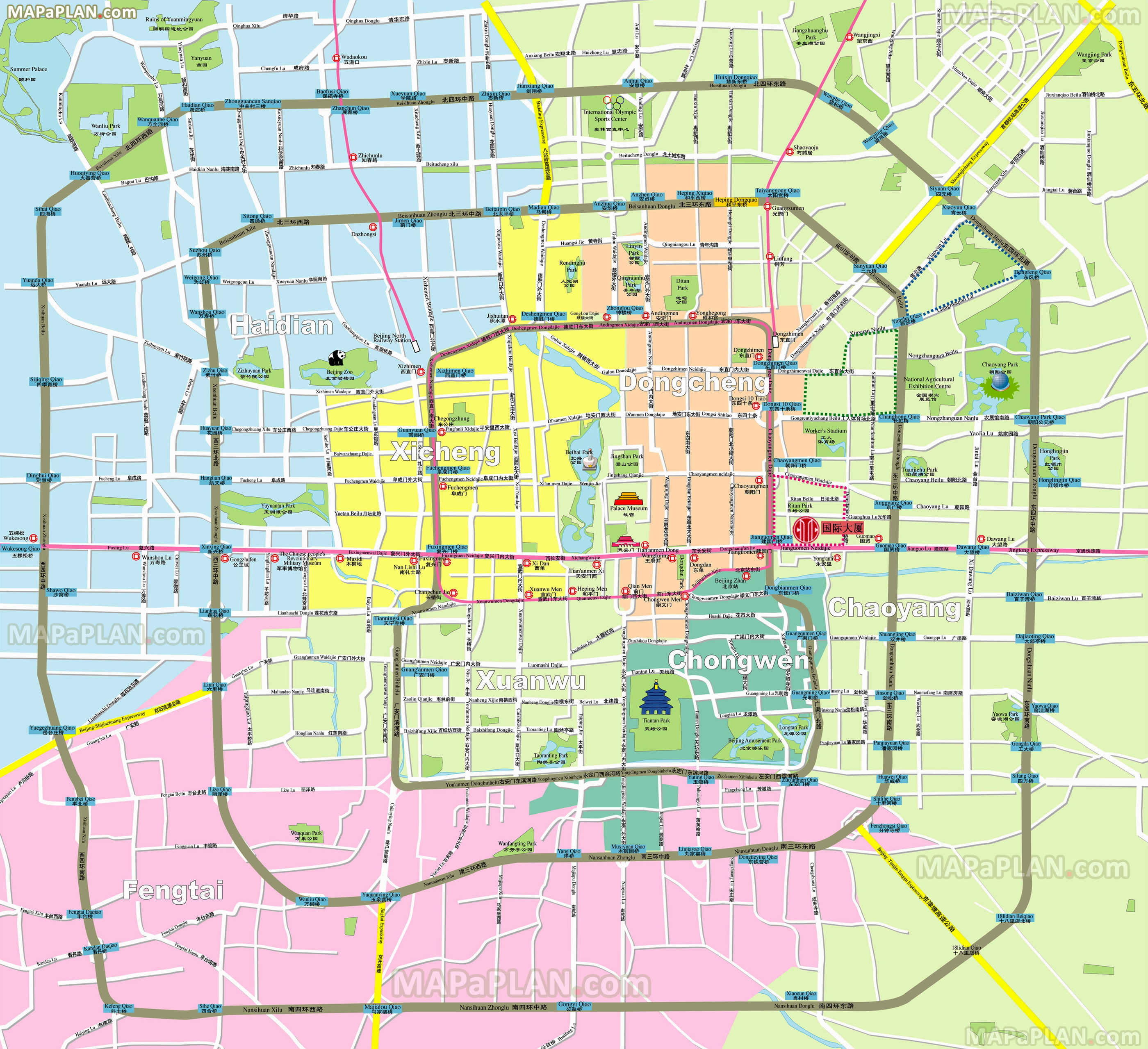 Beijing District Map