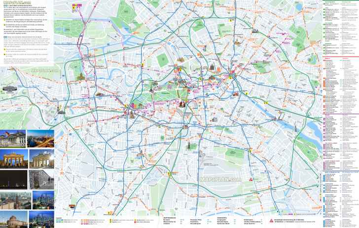 metro stations viewing points interest sights landmarks best museums most popular theatres Berlin top tourist attractions map