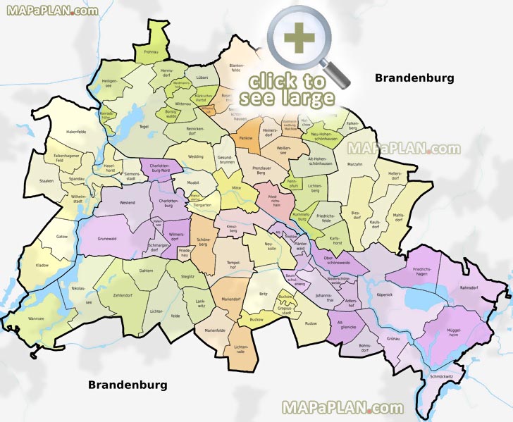 diagram districts boroughs neighbourhoods administrative division areas charlottenburg Berlin top tourist attractions map