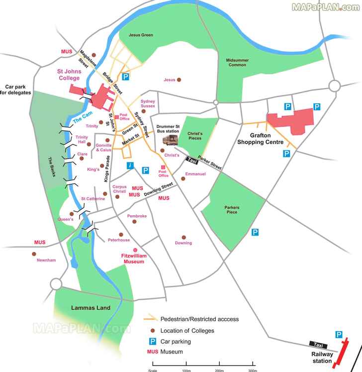 tourist map cambridge