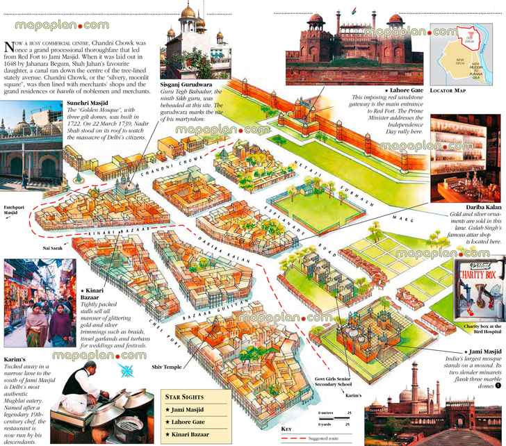 chandni chowk old Delhi visitors 3d virtual interactive information plan download main points interest monuments museums landmarks destinationss Delhi Top tourist attractions map