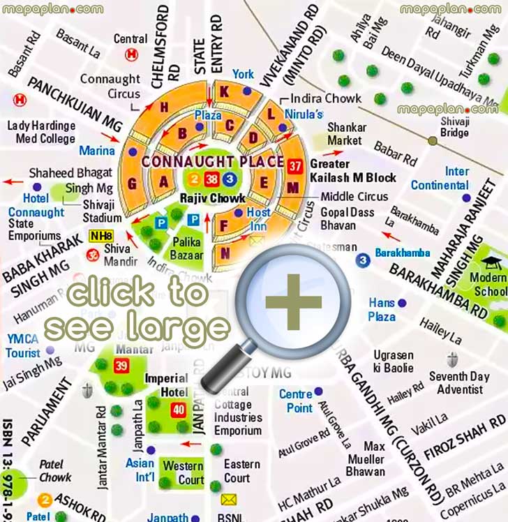 connaught place free printable virtual explorer plan places visits Delhi Top tourist attractions map