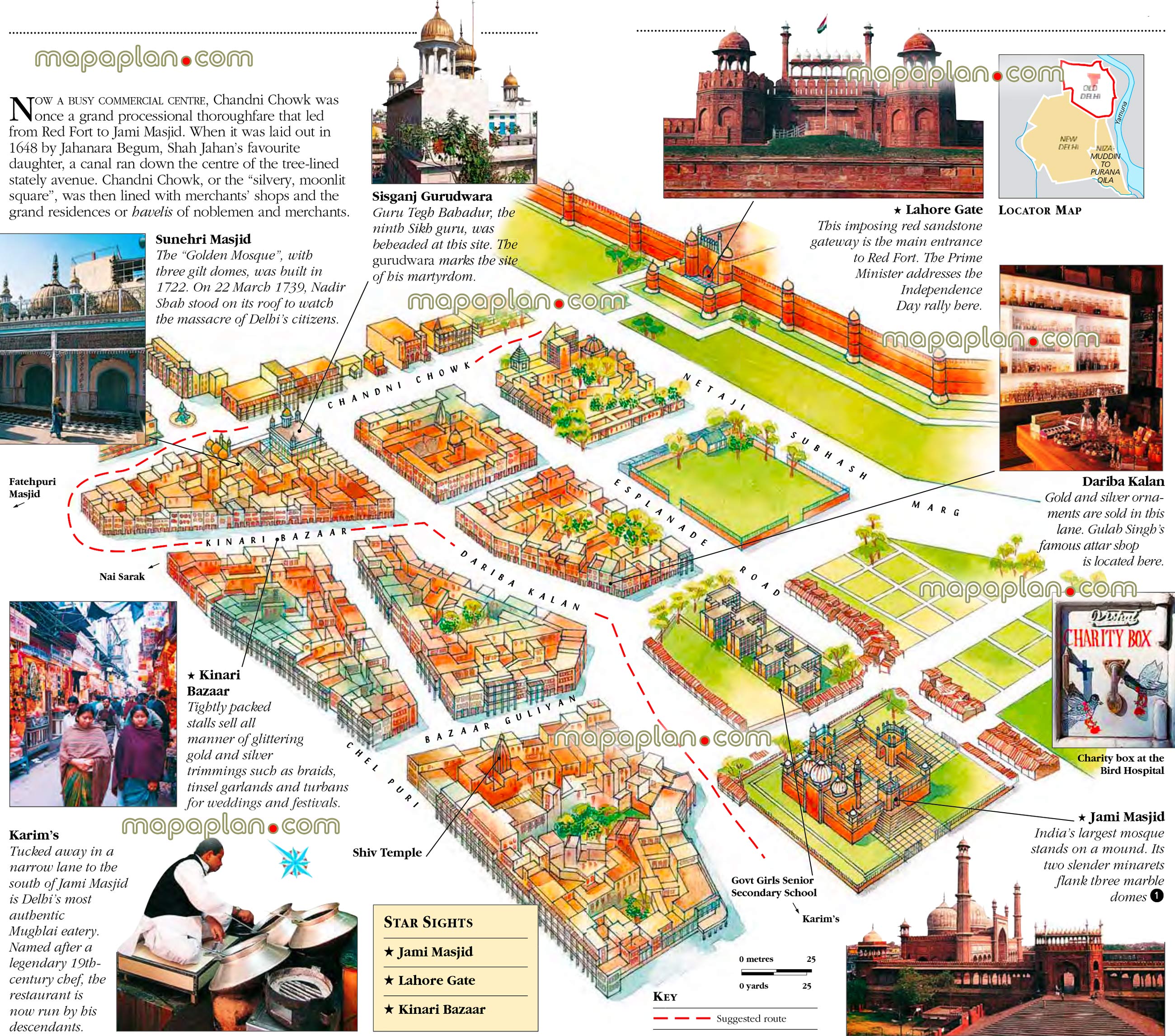 chandni chowk old delhi visitors 3d virtual interactive information plan download main points interest monuments museums landmarks destinationss Delhi Top tourist attractions map