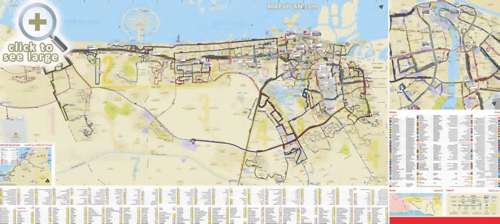 Bus stops Official RTA public transport network transit system must do highlights Dubai top tourist attractions map