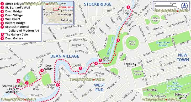 water leith walkway download virtual explorer plan interesting sites hot spots worth visitings Edinburgh Top tourist attractions map