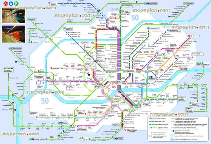 map Frankfurt s bahn u bahn metro subway underground tube tram strassenbahn rmv public transport network strassenbahn liniennetz plan light rail stations zones railway routes stops updated transit diagram suburban train airports Frankfurt Top tourist attractions map