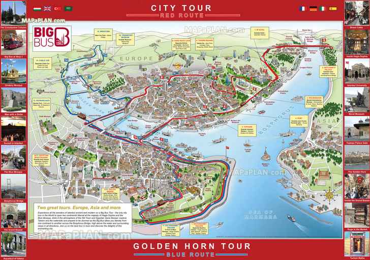 Istanbul Maps Top Tourist Attractions Free Printable City Street