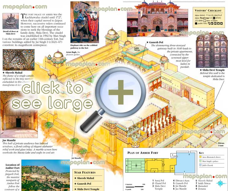 amber fort jaipur region complete full hd plan free download interactive amer fort visitors guide central area tourist information offline downloadable virtual interactive hd plan overview trip highlightss Jaipur Top tourist attractions map
