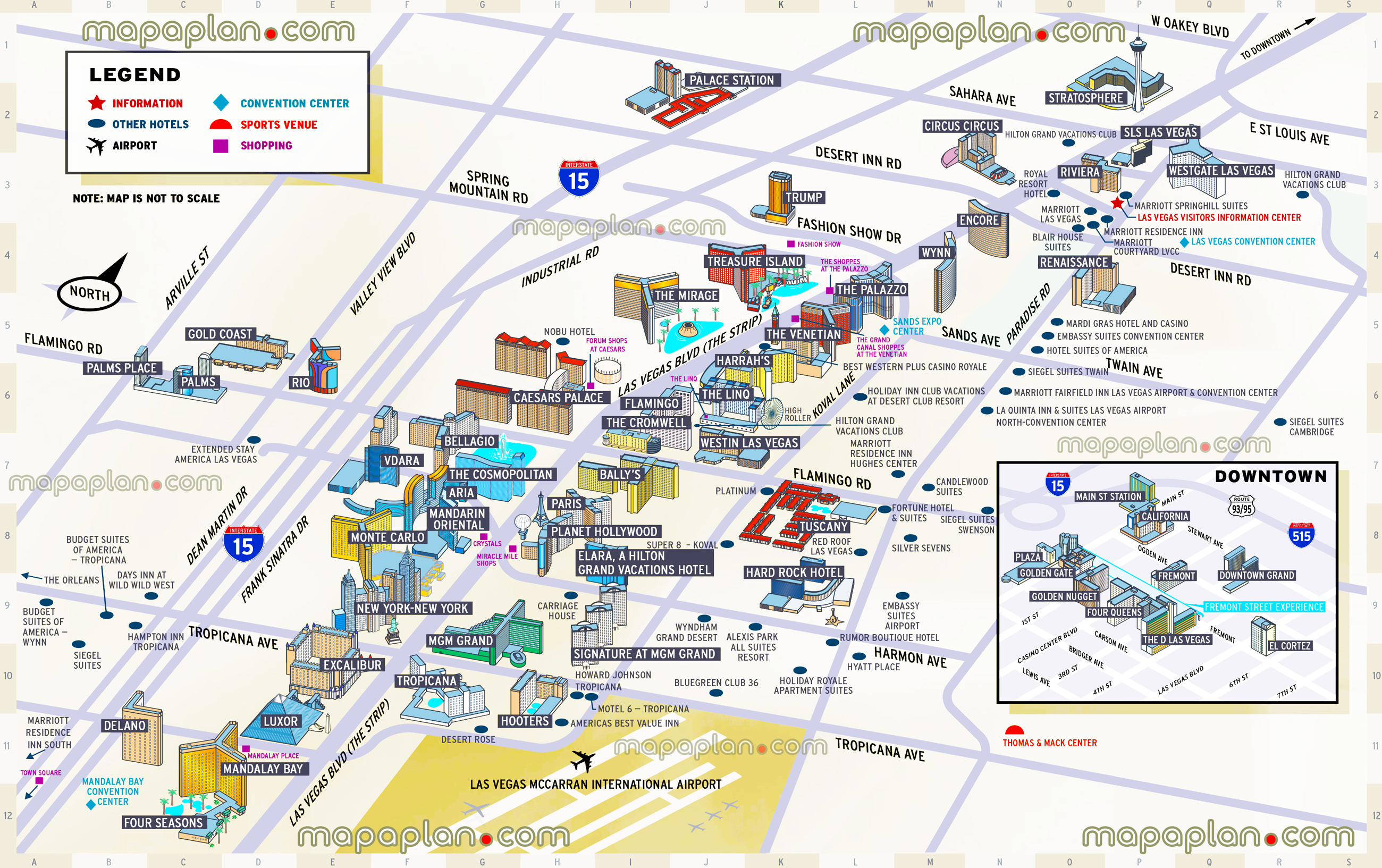 tourist information 3d best hotels casinos locations major landmarks shopping malls outlets centers mandalay bay luxor mgm grand hooters new york new york cosmopolitan paris eiffel towers Las Vegas top tourist attractions map