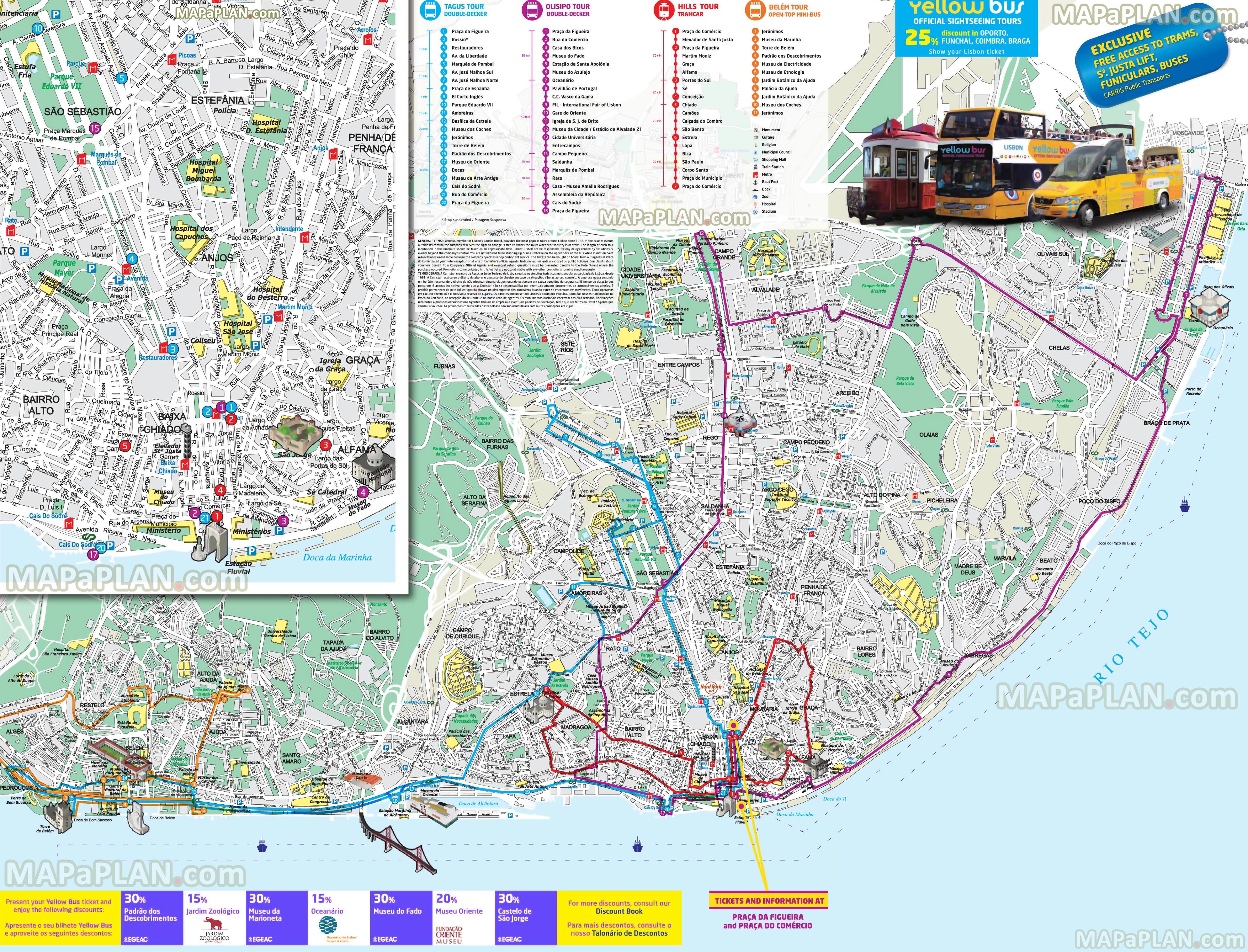 yellow bus hills tour 3d planner popular central surrounding spots things do what see where go fado museum coast Lisbon top tourist attractions map