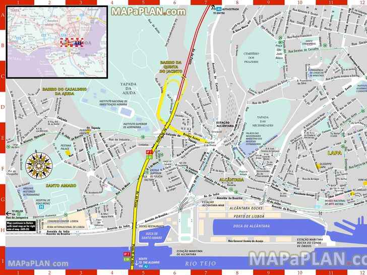 Portugal - PDF tourist map - tourist attractions, What to see? Guide.