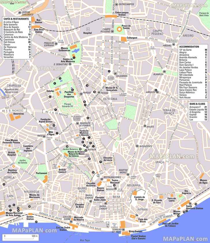 Printable Street Map Of Lisbon Portugal - Printable Word Searches