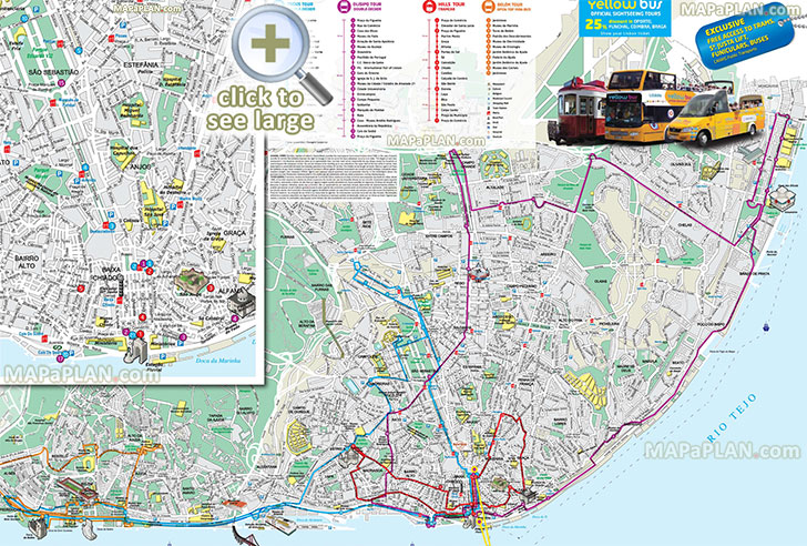yellow bus hills tour 3d planner popular central surrounding spots things do what see where go fado museum coast Lisbon top tourist attractions map
