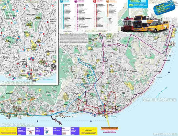 yellow bus hills tour 3d planner popular central surrounding spots things do what see where go fado museum coast Lisbon top tourist attractions map