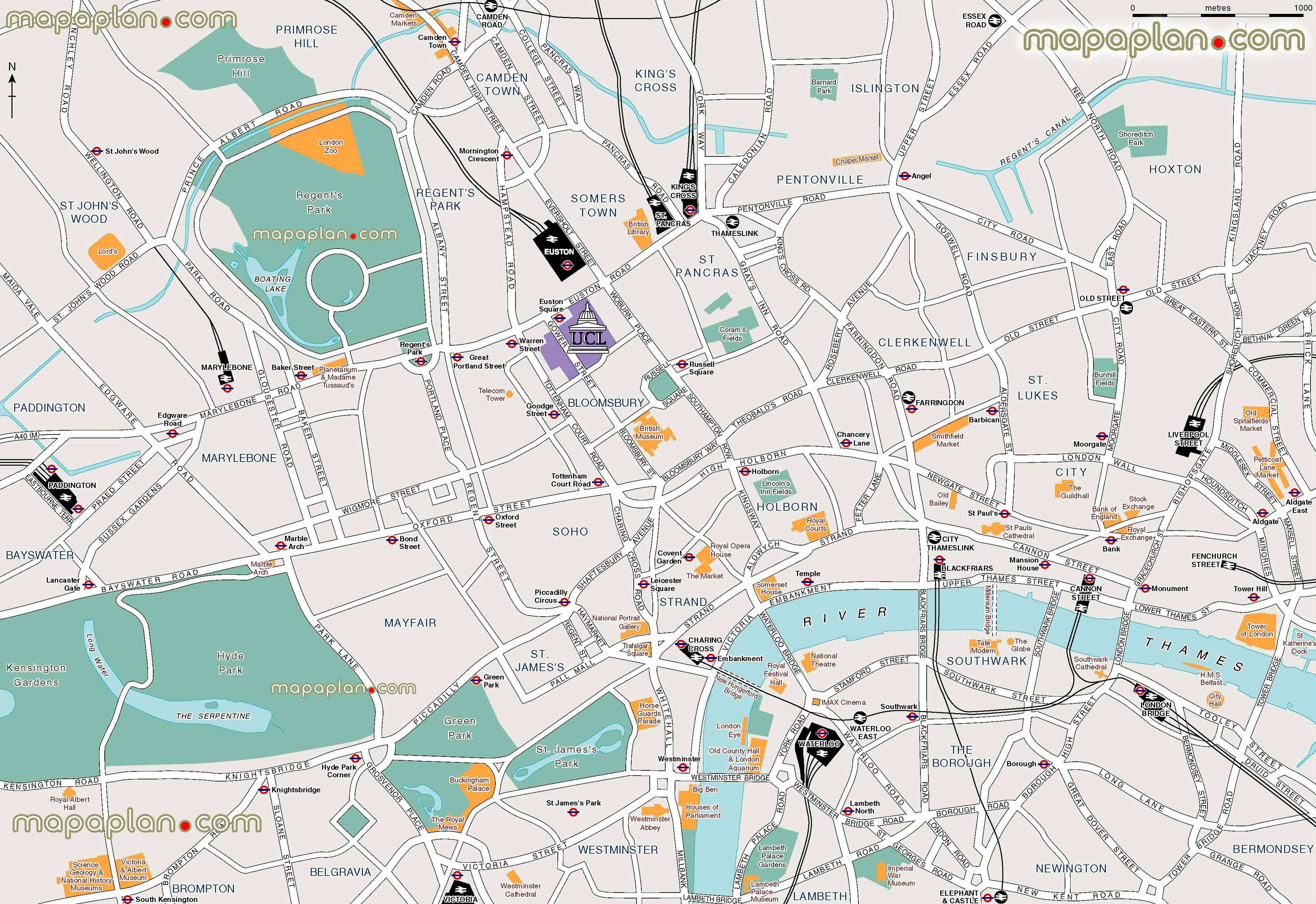 locations visit three days travel must see attractions rail train stationss London Top tourist attractions map