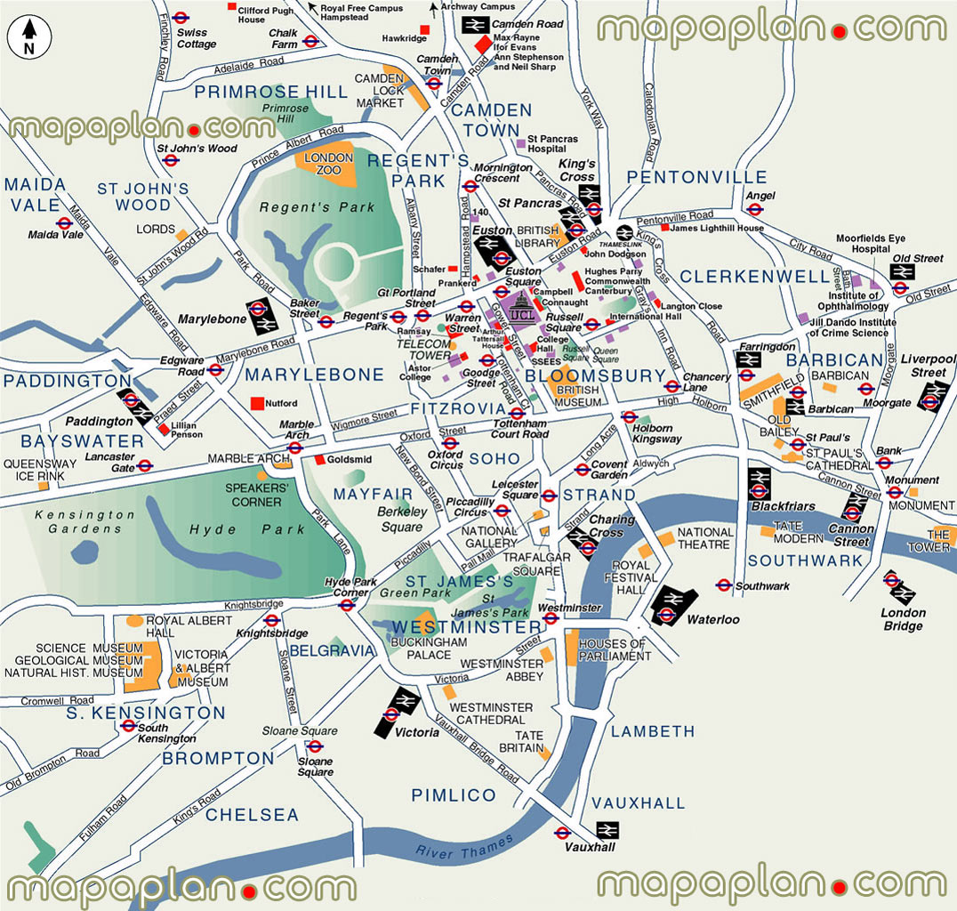 london downtown tourist map