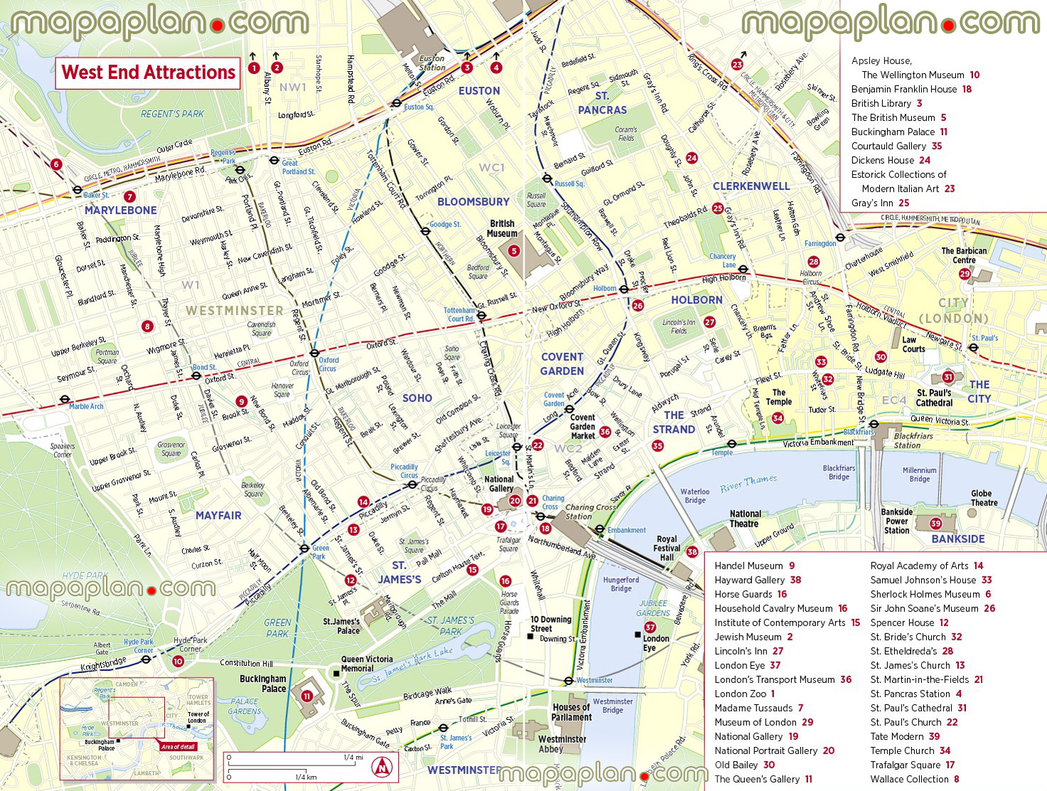 explore famous west end sitess London Top tourist attractions map