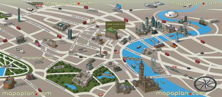 birds eye view best landmarks historic iconic locations westminster old town canary wharf financial districts London Top tourist attractions map