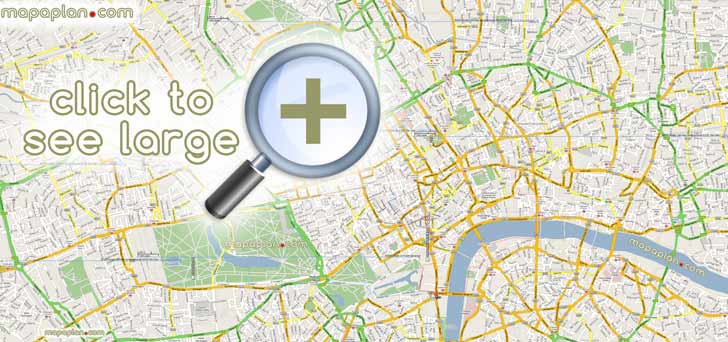 google maps offline mashup prints London Top tourist attractions map