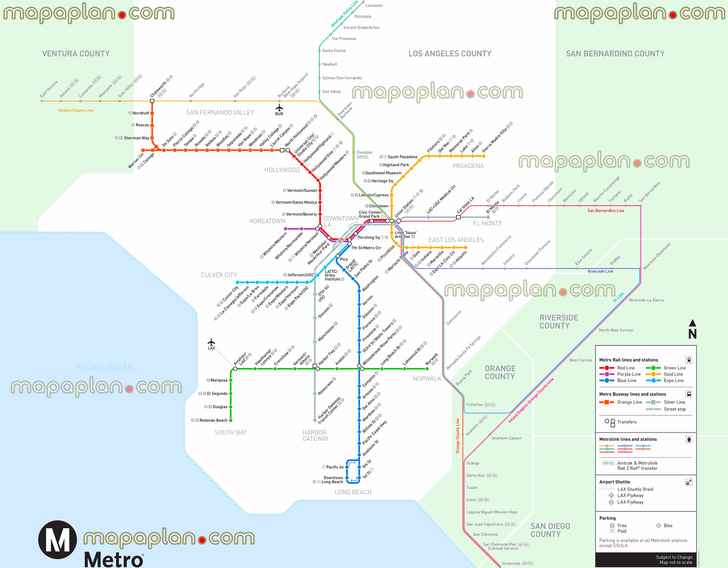 metro rail subway metrolink busway stations lines mta public transportation system network diagram blue expo gold red yellow silver purple green orange railway transit stops commuter light train transport overground tube routes metropolitan authoritys Los Angeles top tourist attractions map