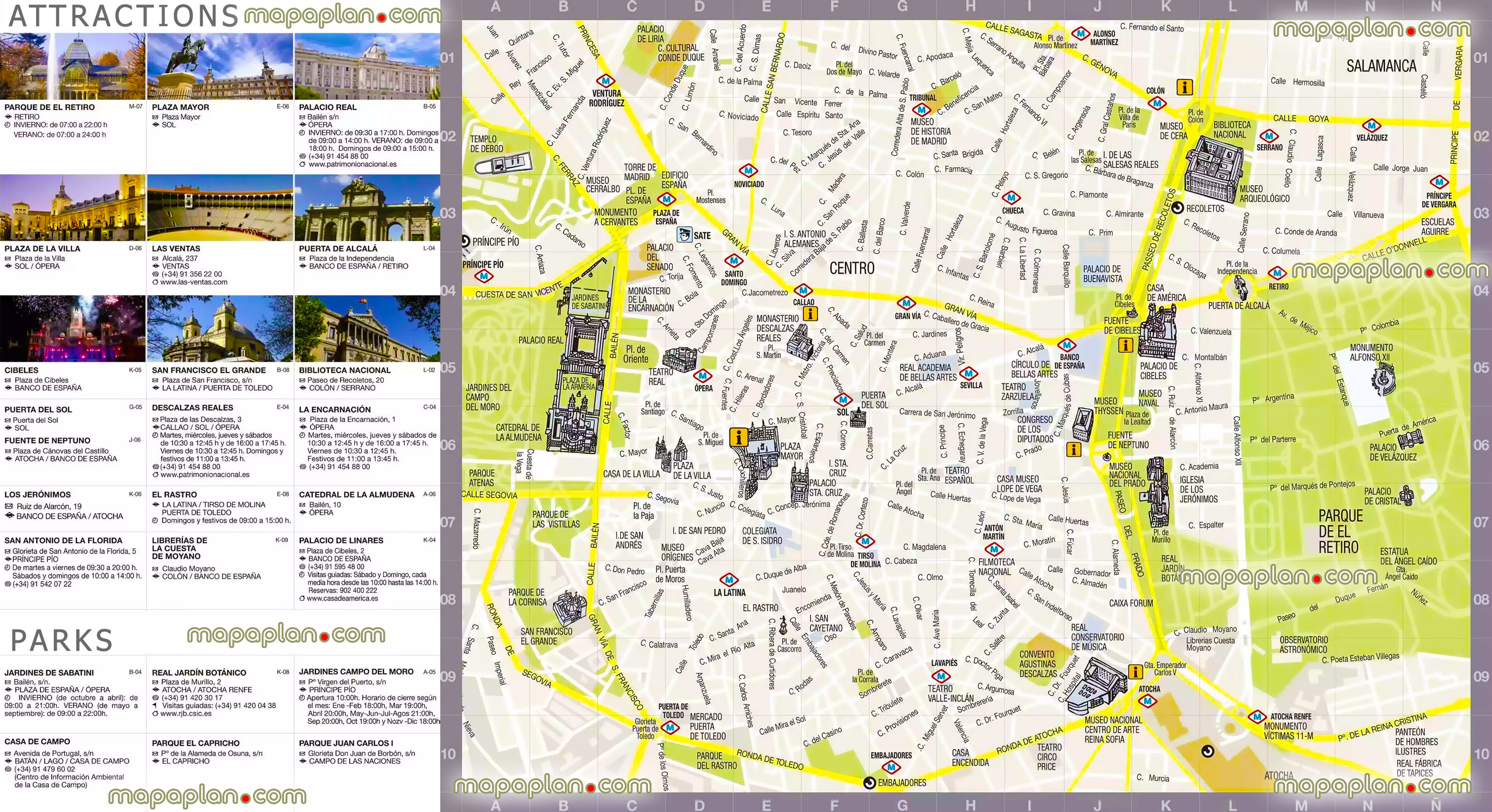 printable walking favourite attractions parks points interest visit tourists old town city centre great spanish historic spots best must see sightss Madrid Top tourist attractions map