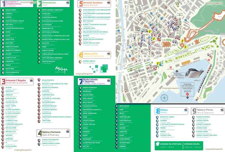 detailed interactive shopping Malaga central free download offline city street top attractions places printable virtual city centre detailed travel places visit must see tourist attractions famous destinations