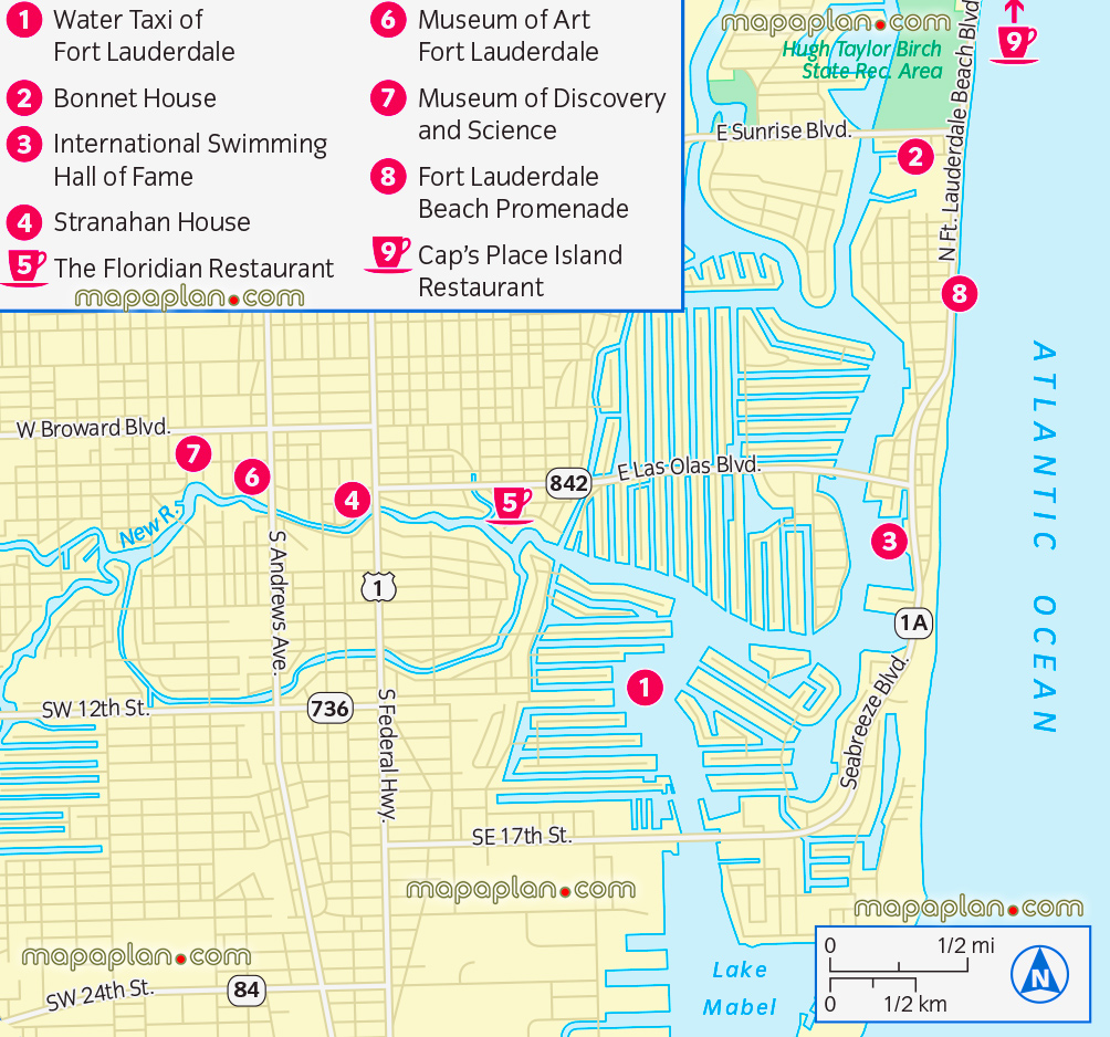 fort lauderdale day trip planner beach promenade discovery science museum city detailed pop up must see attractions interesting sites must do spots landmarks