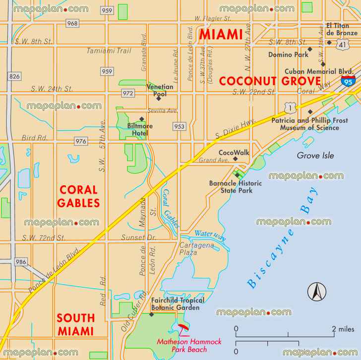 offline download virtual interactive hd plan overview coral gables coconut grove biscayne bay region trip highlights printable detailed travel visitors itinerary planner best sights visit