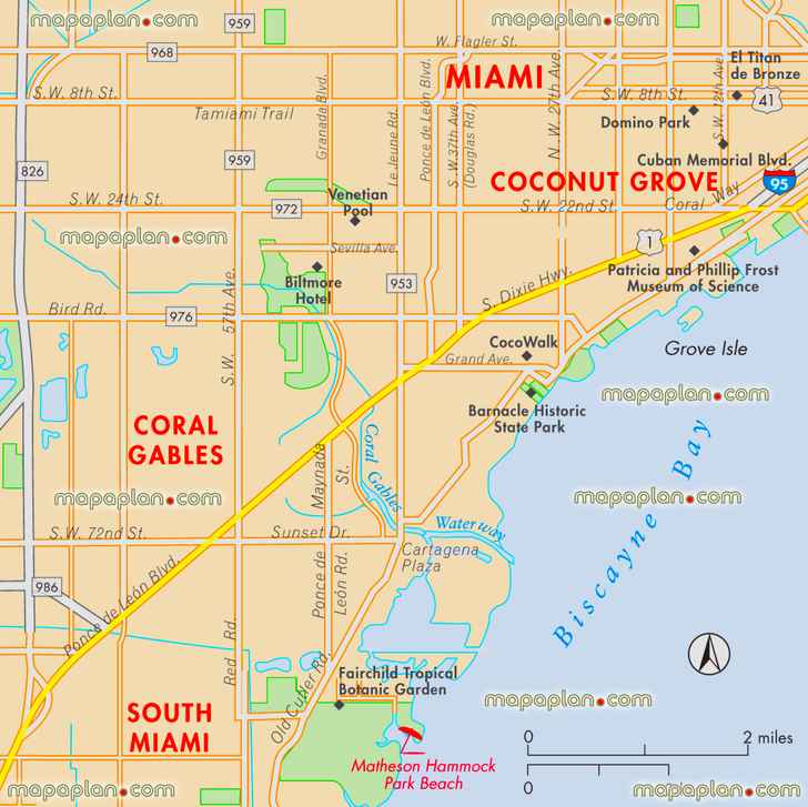 offline download virtual interactive hd plan overview coral gables coconut grove biscayne bay region trip highlights printable detailed travel visitors itinerary planner best sights visit