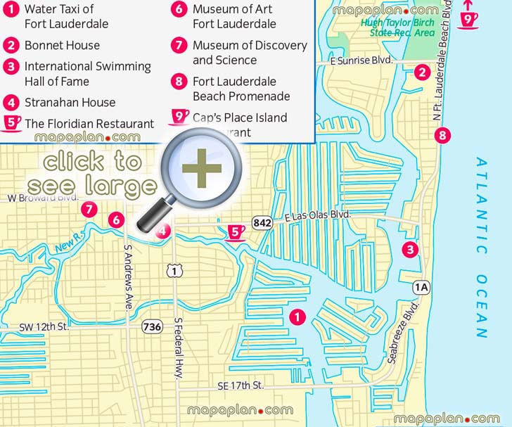 fort lauderdale day trip planner beach promenade discovery science museum city detailed pop up must see attractions interesting sites must do spots landmarks