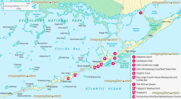 florida keys key largo plantation one day car drive detailed free interactive printable detailed visitors guide must see destinations hot spots worth visiting best points interest top sights