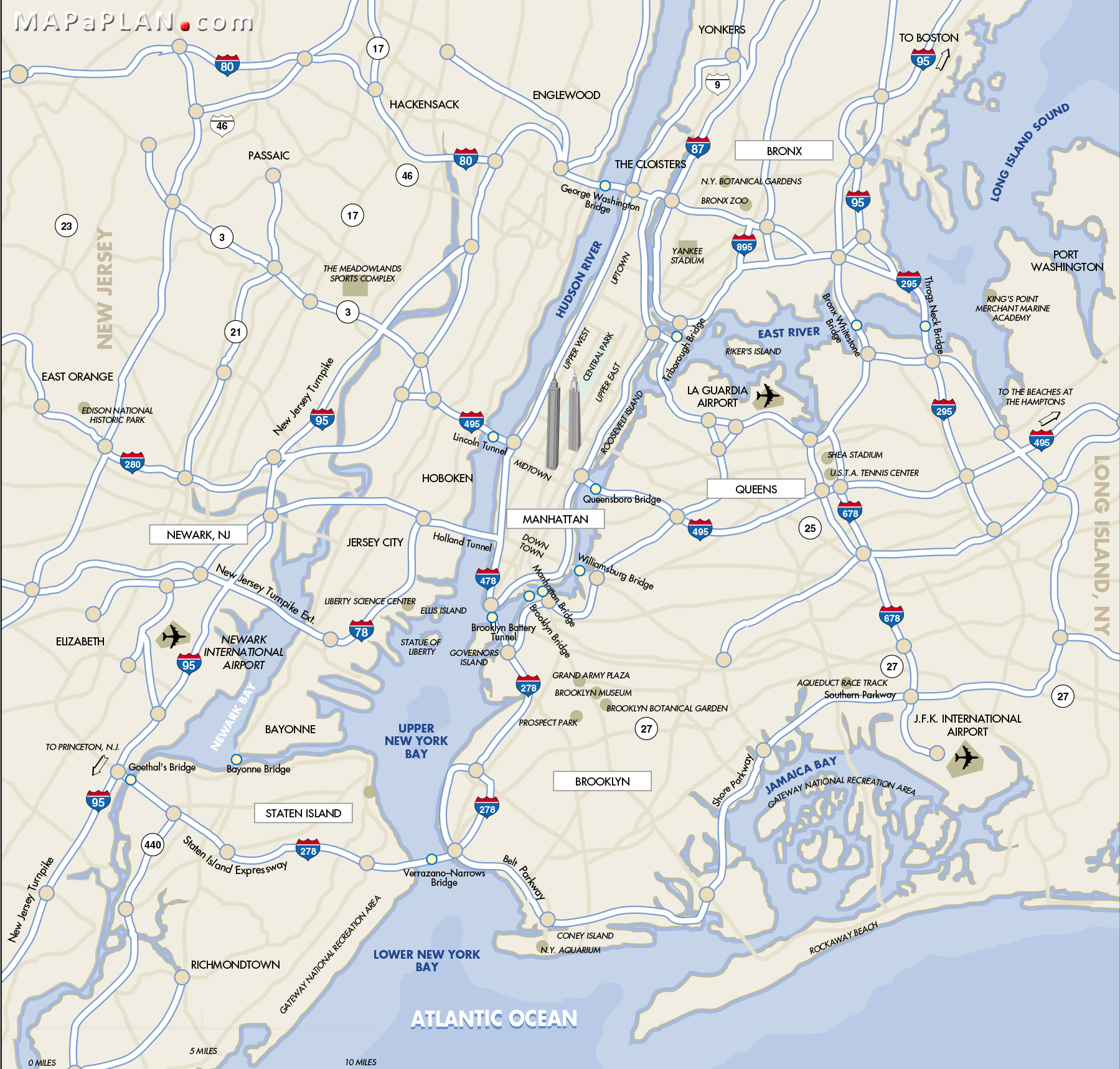 new-york-city-borders-outline-simple-airports-poster-new-york-top-tourist-attractions-map