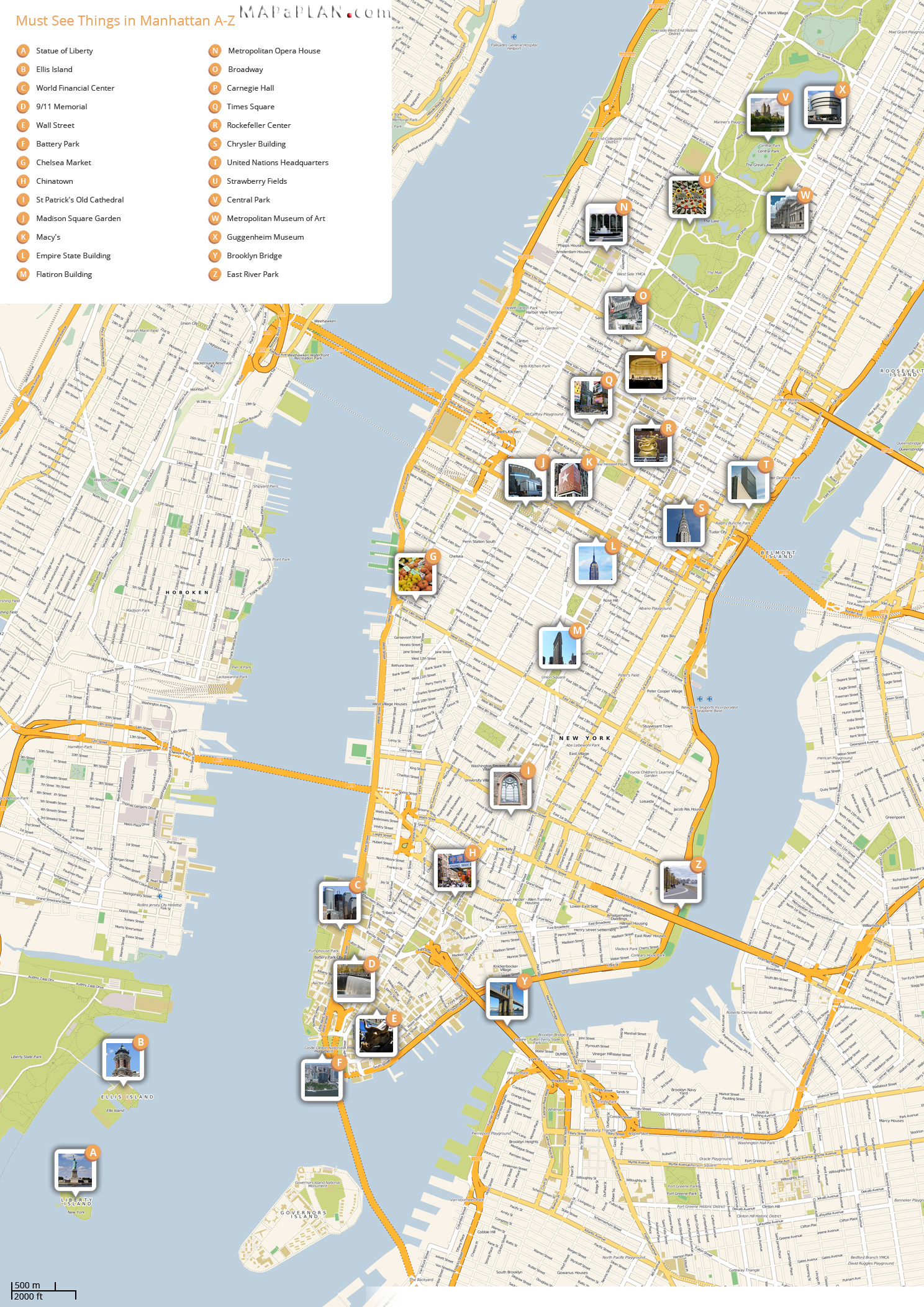 Maps Of New York Top Tourist Attractions Free Printable Mapaplan Com ...