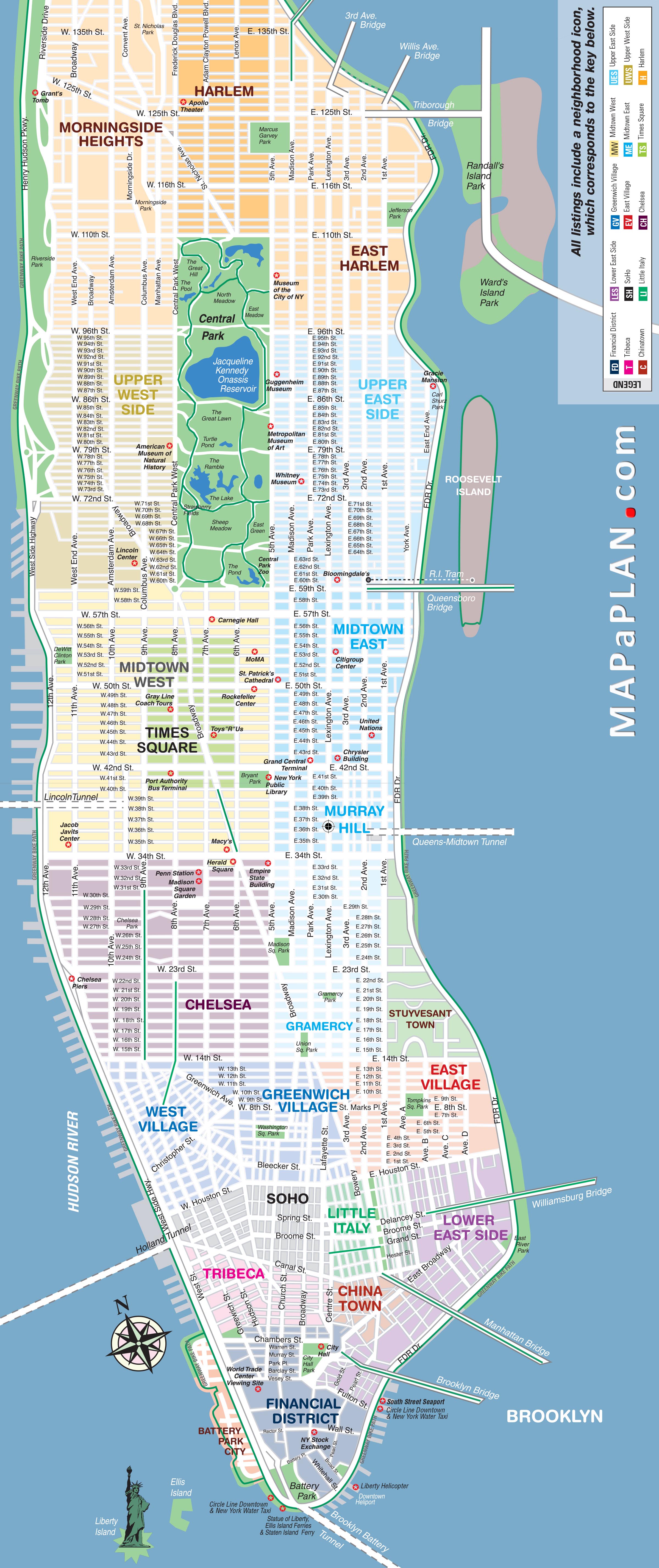 locations-to-visit-in-three-days-new-york-top-tourist-attractions-map