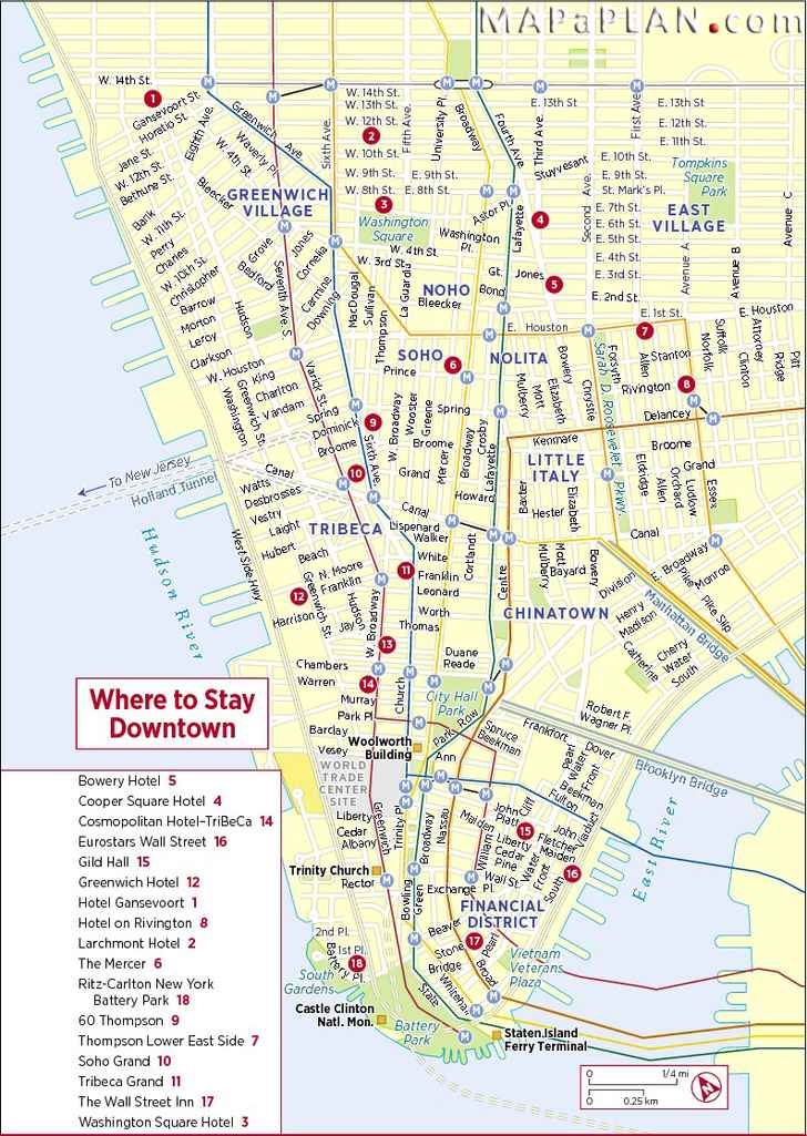 downtown-manhattan-hotels-new-york-top-tourist-attractions-map