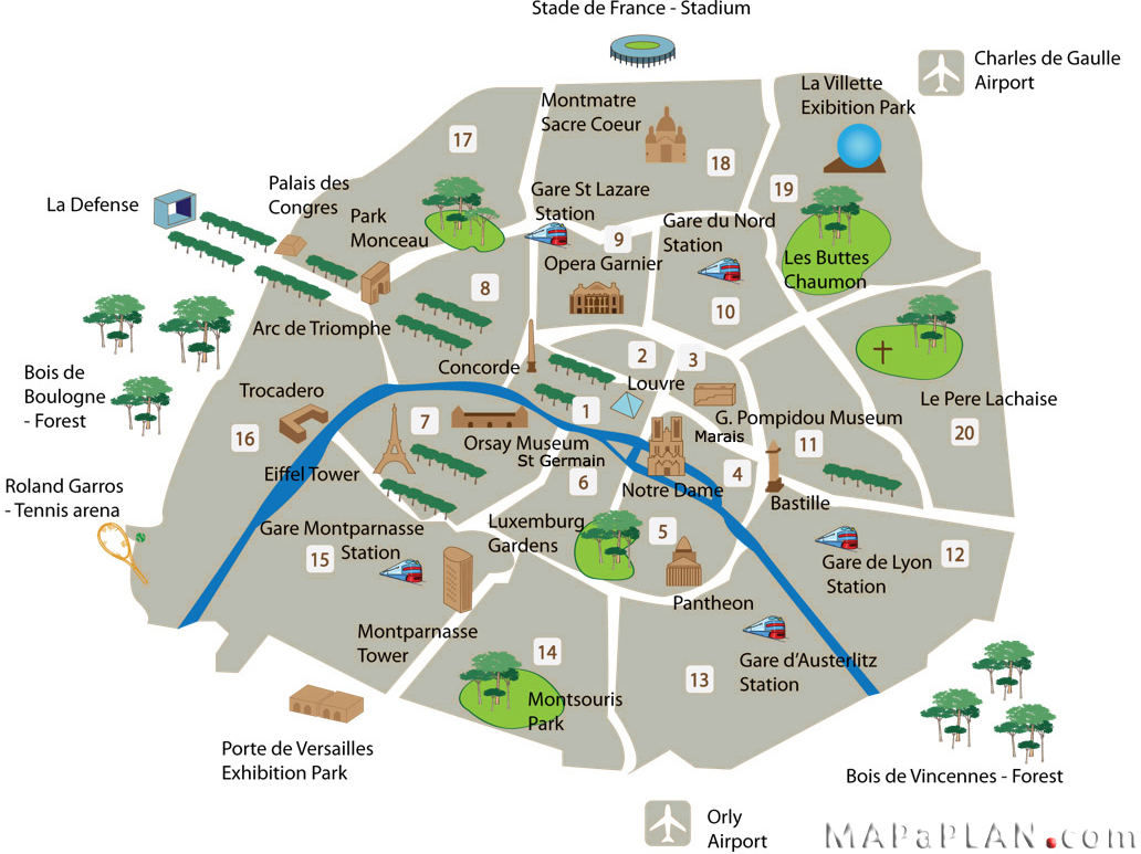 Paris top tourist attractions map Fun locations to go with kids children
