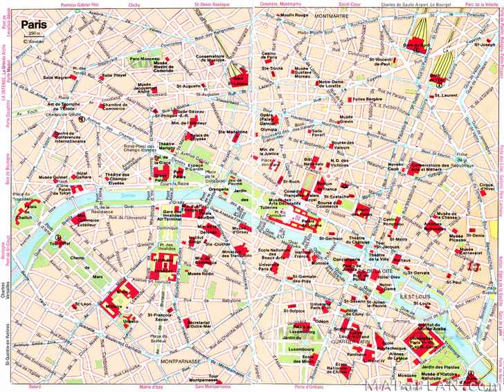 tourist map of paris free download