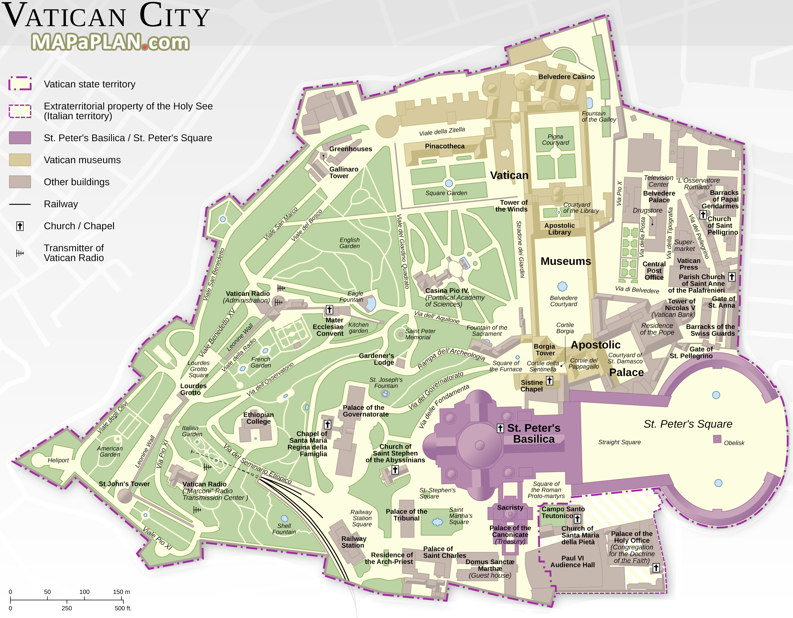 Vatican City must do favourite major landmarks map Rome top tourist attractions map